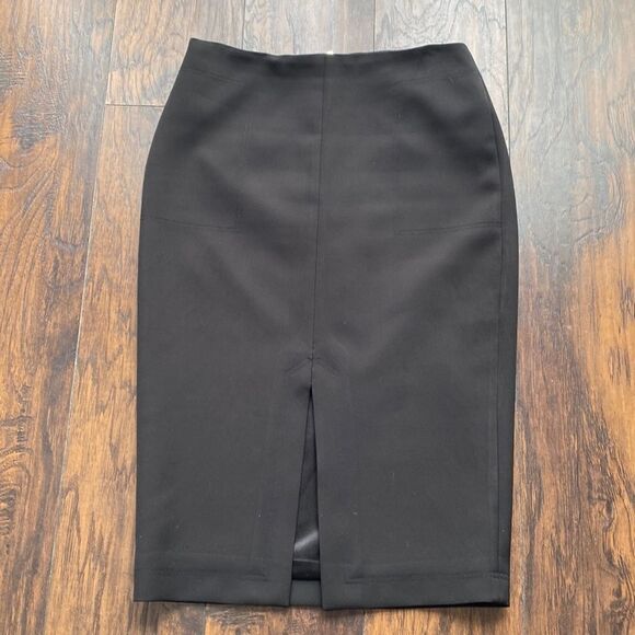 Ted Baker London Comfort Stretch Pencil Skirt front slit size 4 GUC - Picture 1 of 9